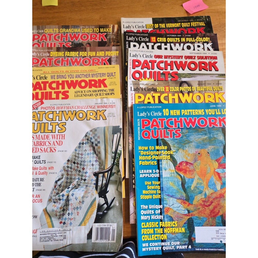 Patchwork Quilts Lot of 9 1994